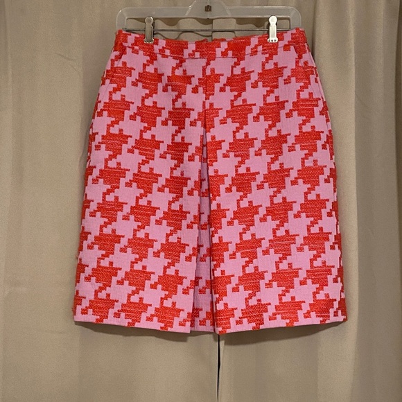 J. Crew Dresses & Skirts - Stylish Pink and Red Jcrew brand Houndstooth Skirt